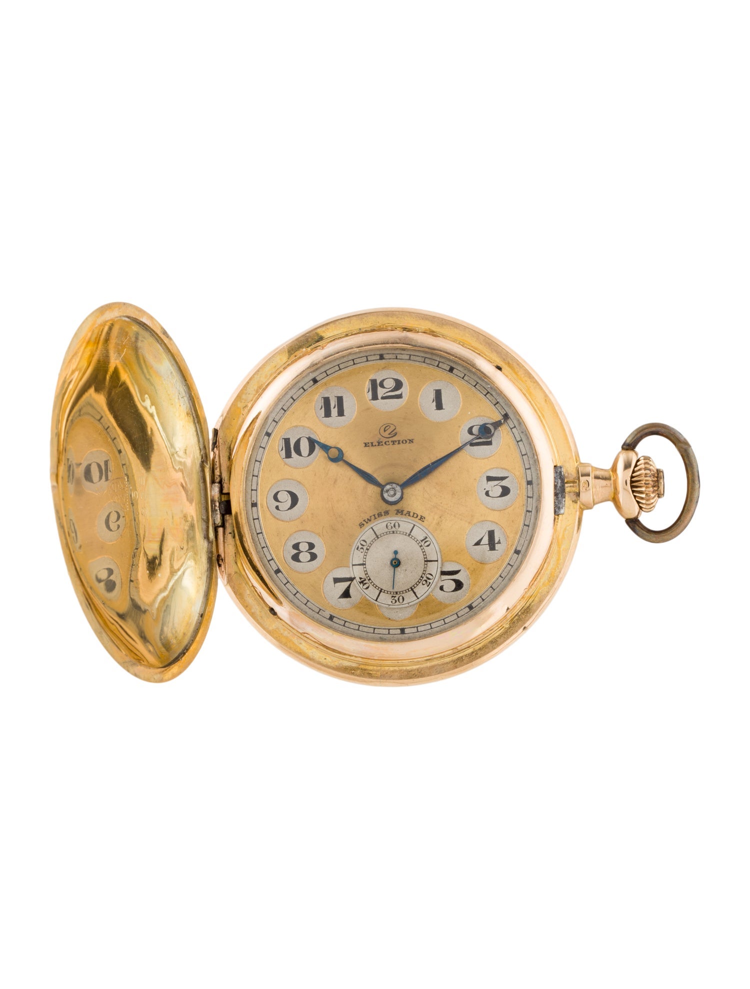 Watch 14k Election Antique Hunter Case Pocket