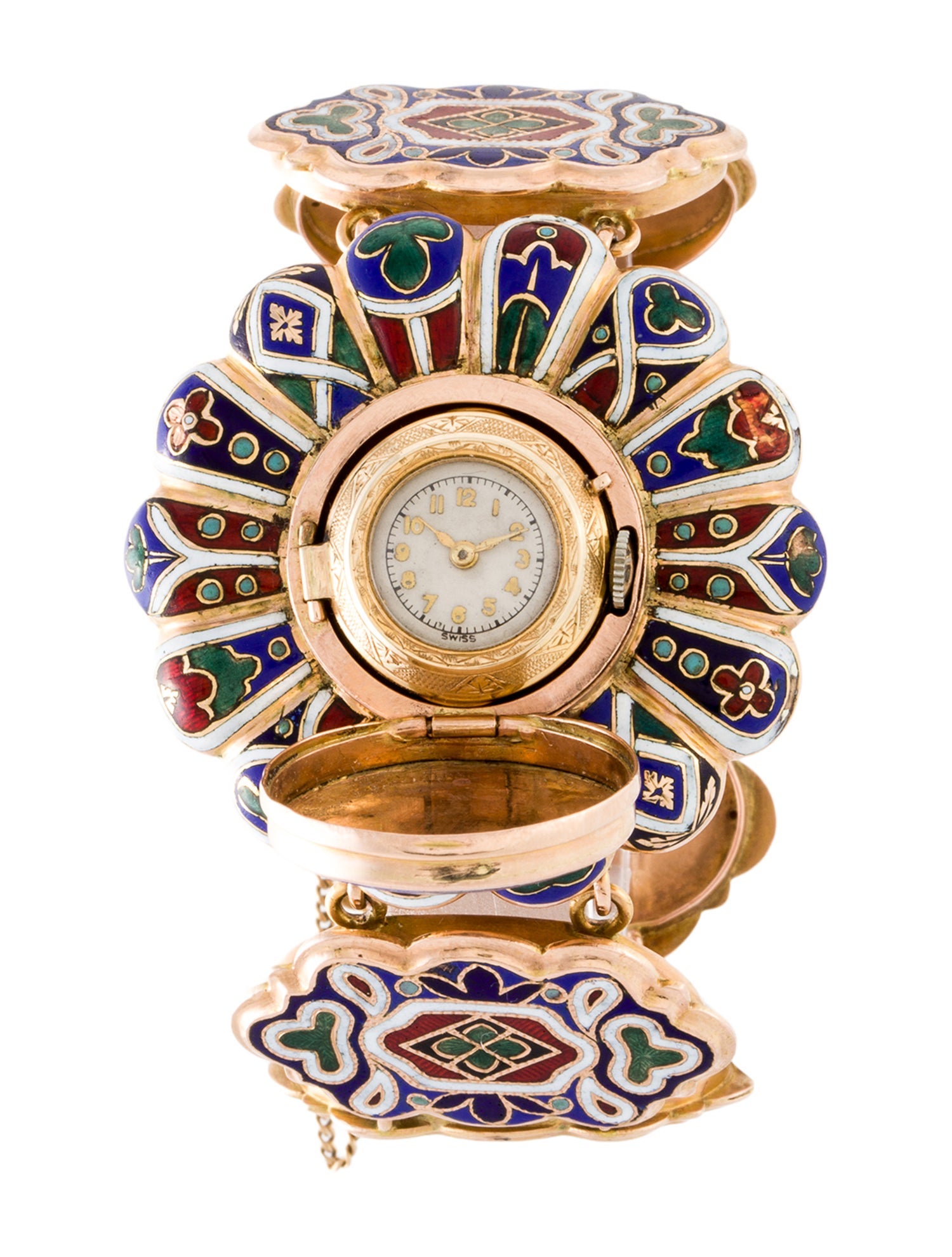 Watch Enamel Link Cocktail Watch