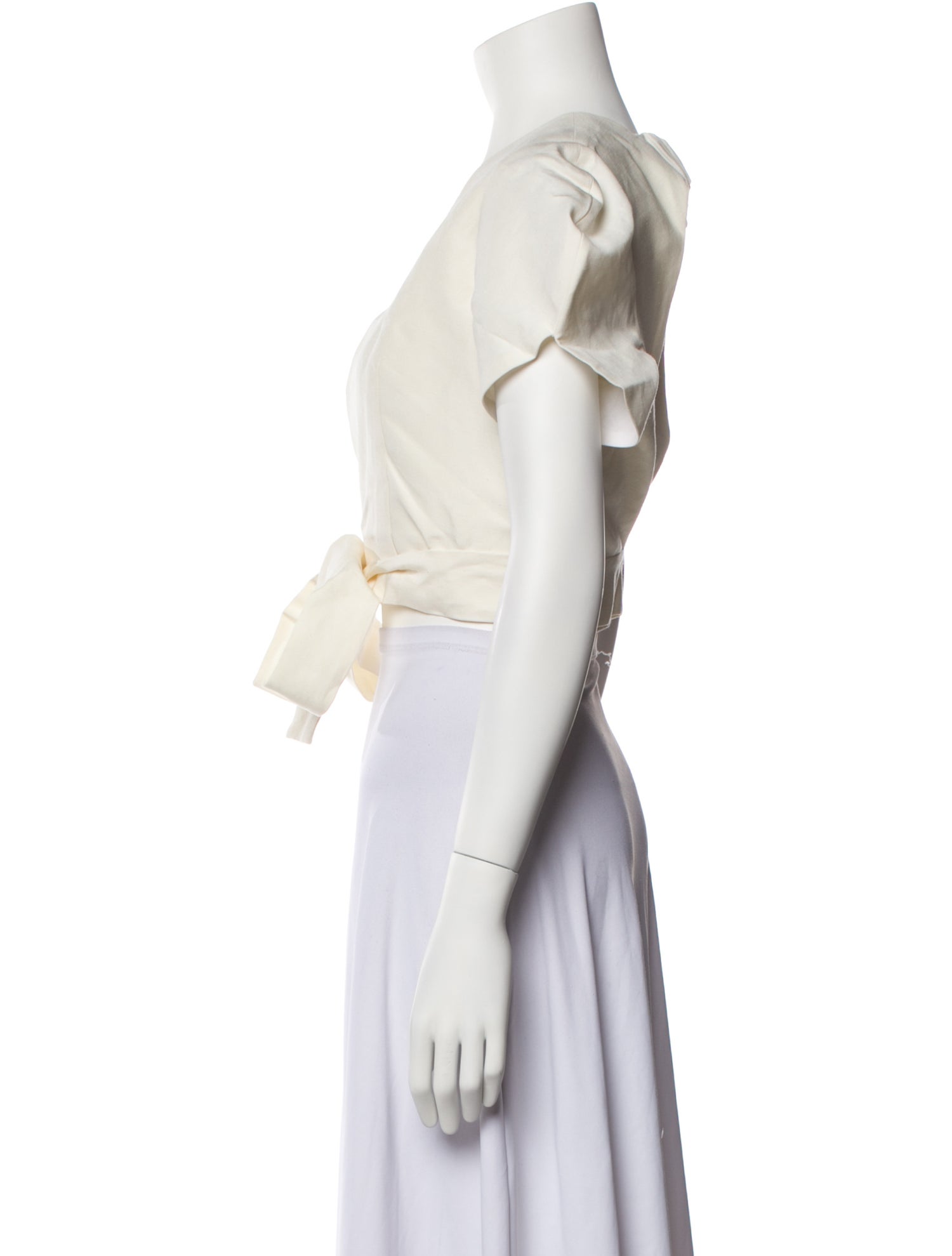 ArtClub Silk V-Neck Crop Top