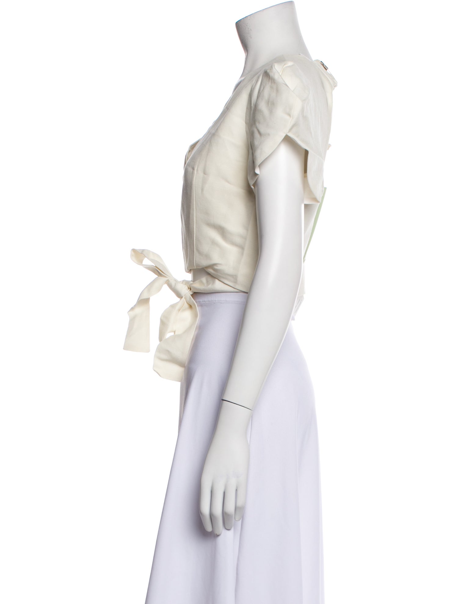 ArtClub Silk V-Neck Crop Top