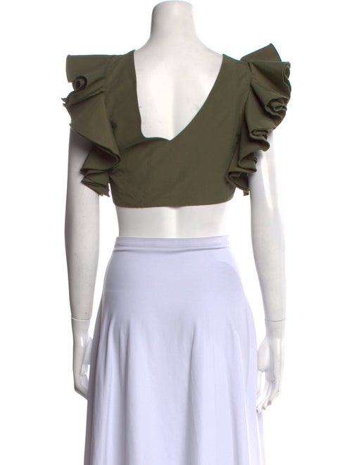 ArtClub V-Neck Short Sleeve Crop Top