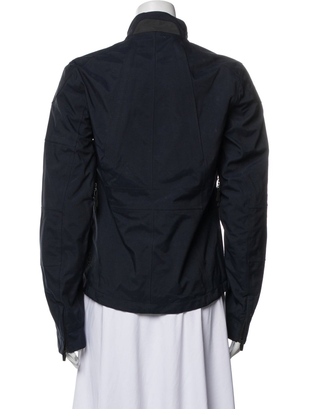 Aether Nylon Utility Jacket Blue Stand Collar Pat… - image 3