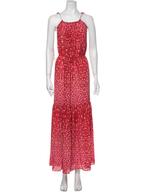 Athena Procopiou Silk Long Dress Red