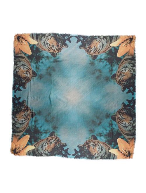 Athena Procopiou Printed Scarf Blue