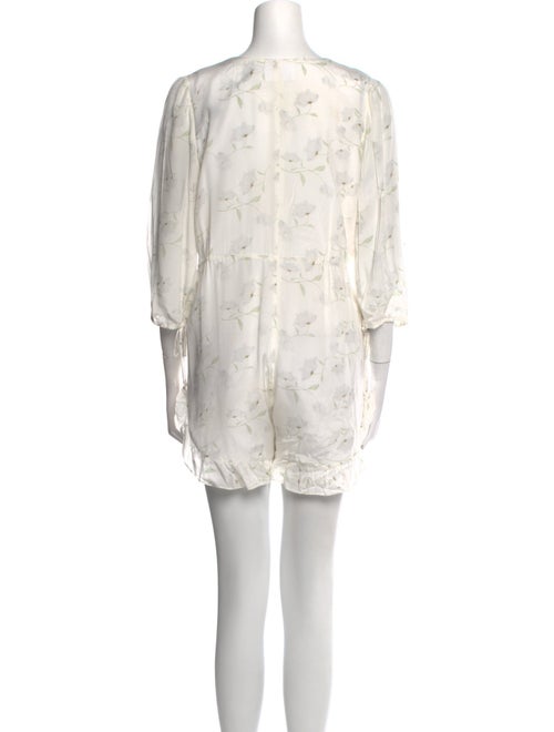 Athena Procopiou Silk Floral Print Romper