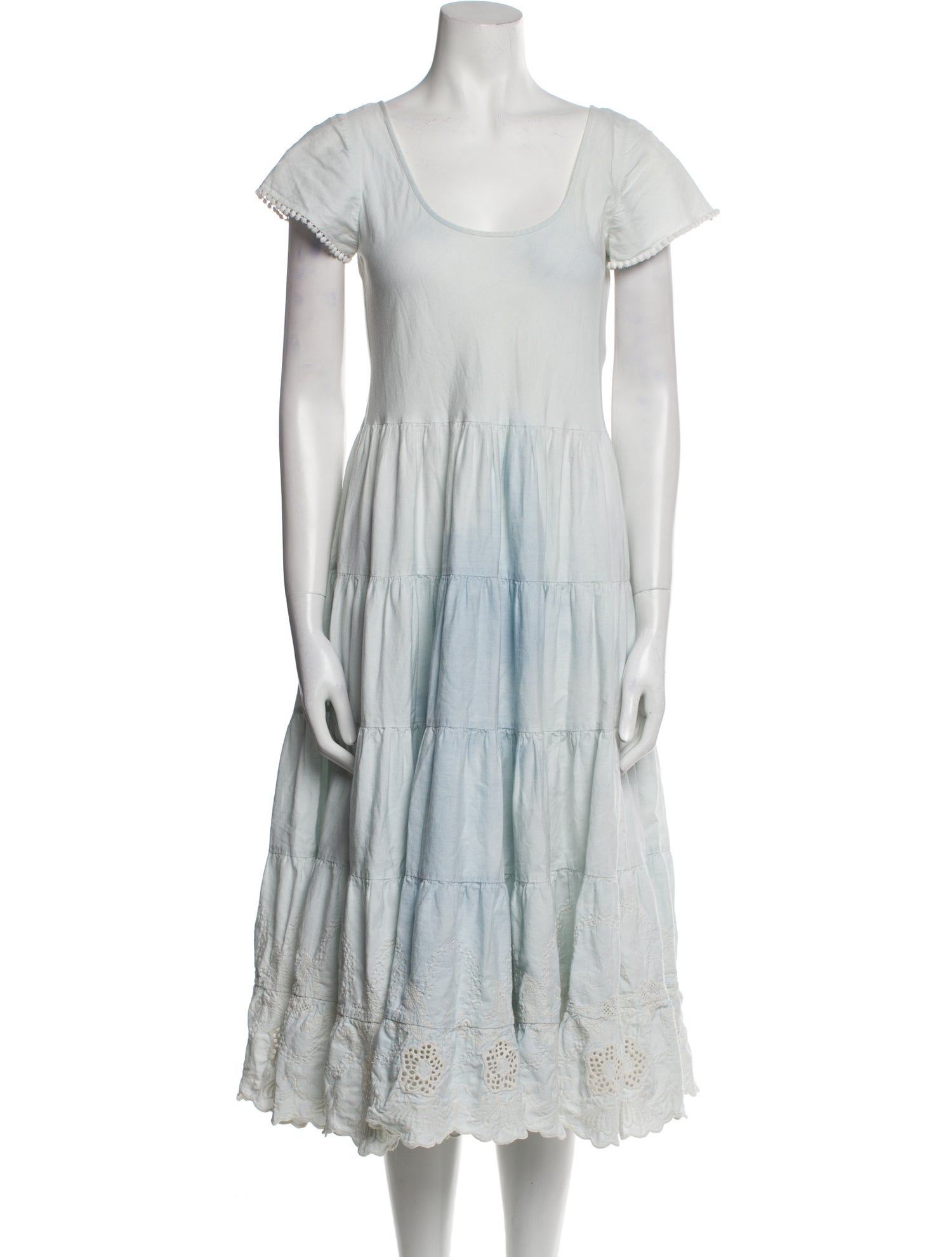 Athena Procopiou Scoop Neck Midi Length Dress