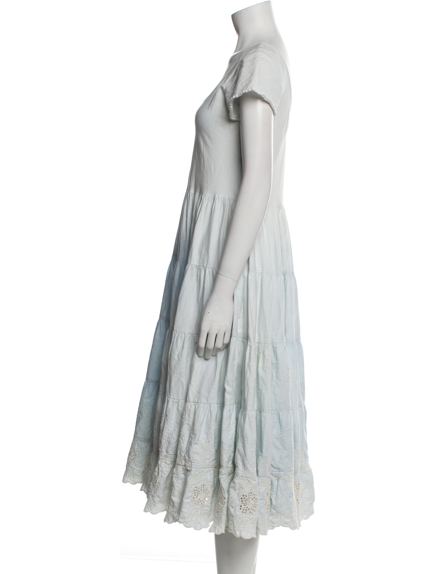 Athena Procopiou Scoop Neck Midi Length Dress