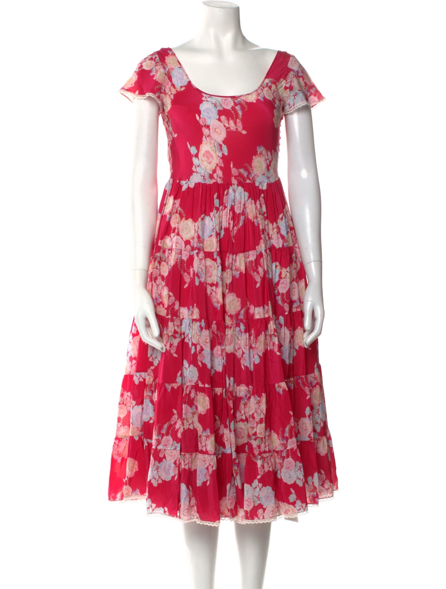 Athena Procopiou Silk Midi Length Dress