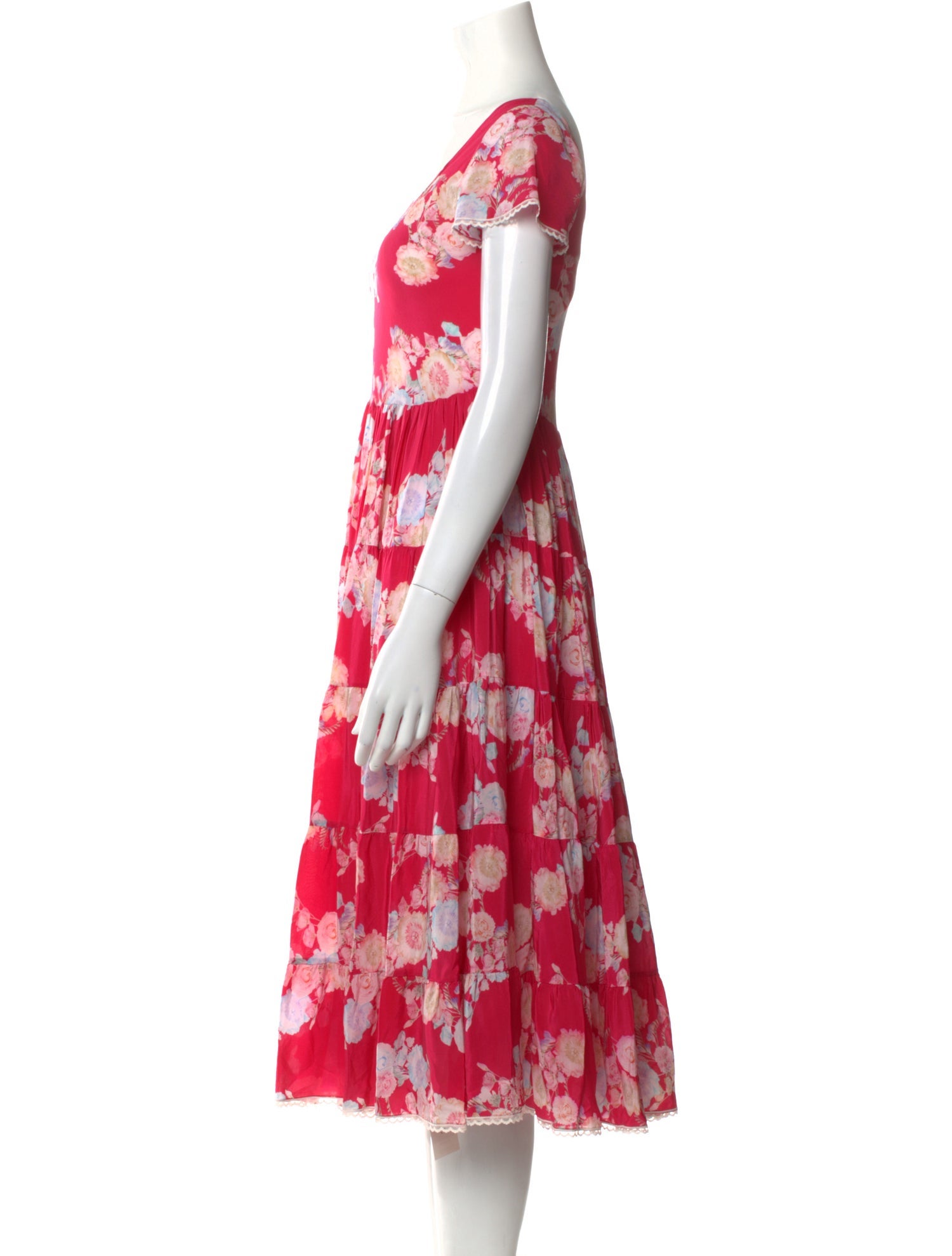 Athena Procopiou Silk Midi Length Dress