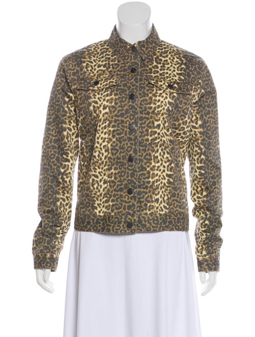 ATM Animal Print Denim Jacket Denim