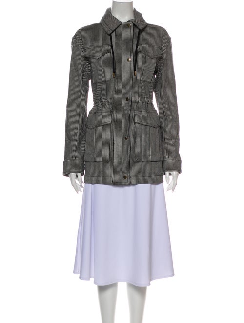 ATM Striped Coat w/ Tags White
