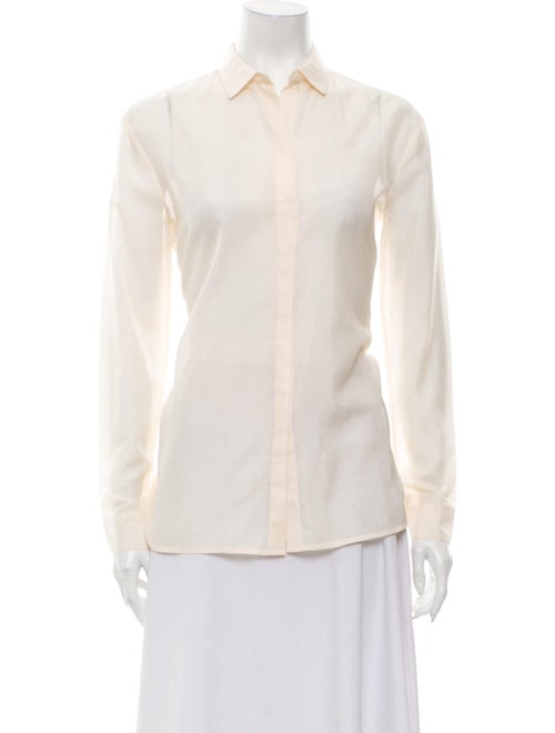 ATM Long Sleeve Button-Up Top
