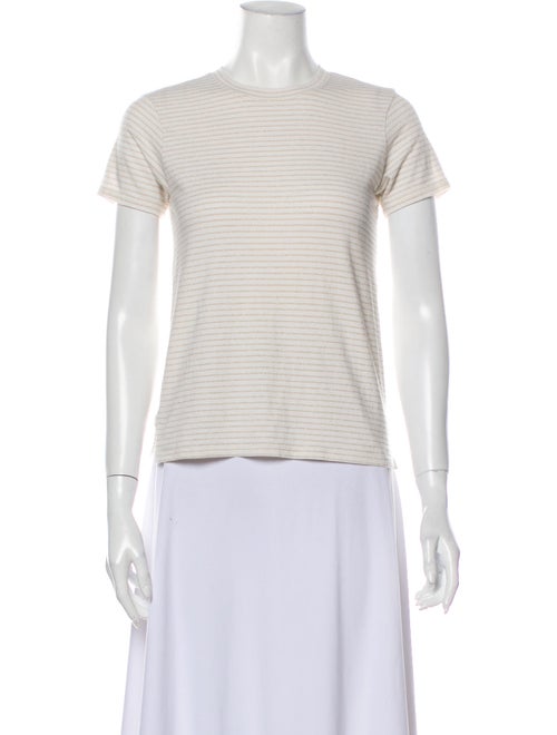 ATM Striped Crew Neck T-Shirt Metallic