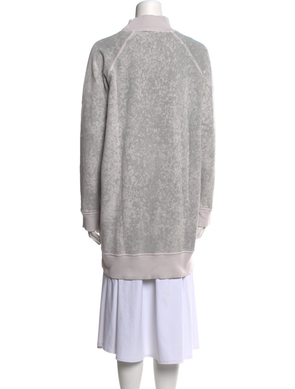 ATM Sweatshirt Grey Long Sleeve with Turtleneck - image 3