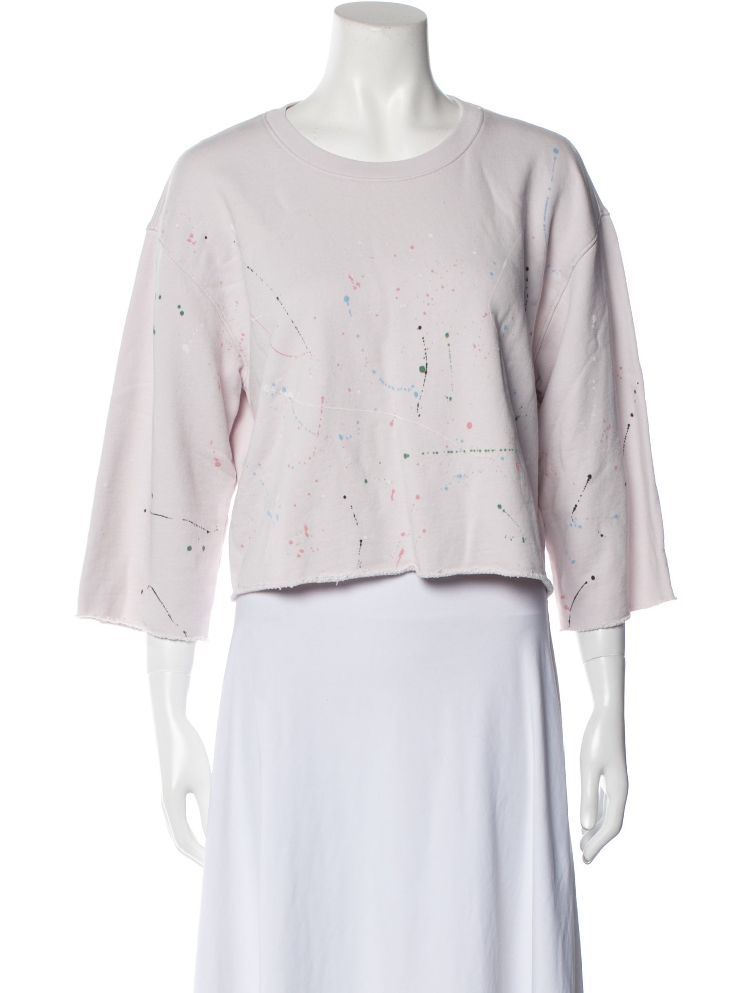 ATM Anthony Thomas Melillo Graphic Print Crew Neck Crop Top w/ Tags