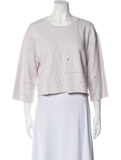 ATM Anthony Thomas Melillo Graphic Print Crew Neck Crop Top w/ Tags