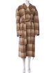 ATM Wool Plaid Print Trench Coat