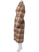 ATM Wool Plaid Print Trench Coat