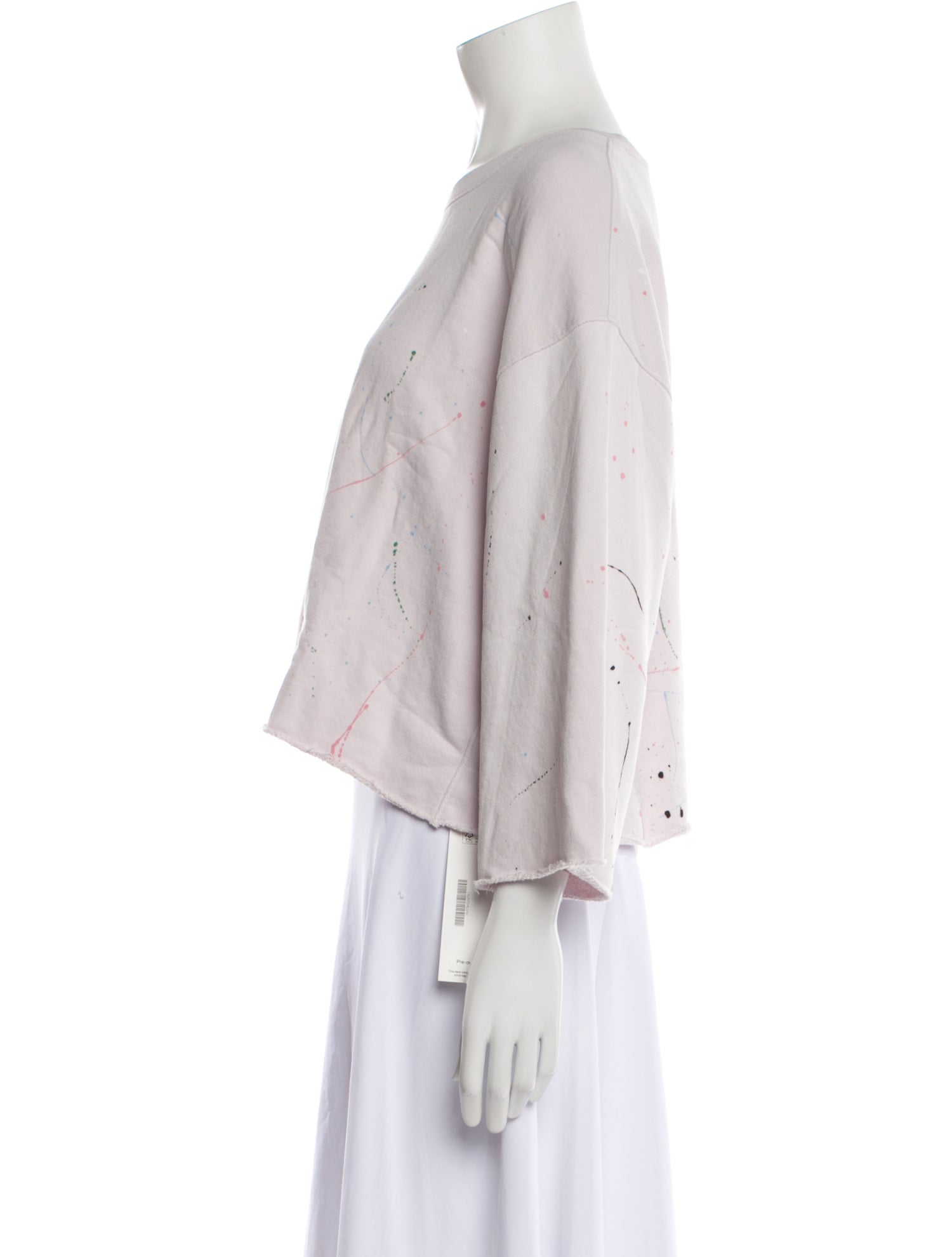 ATM Anthony Thomas Melillo Bateau Neckline Three-Quarter Sleeve Crop Top w/ Tags