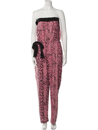ATM Anthony Thomas Melillo Printed Strapless Jumpsuit