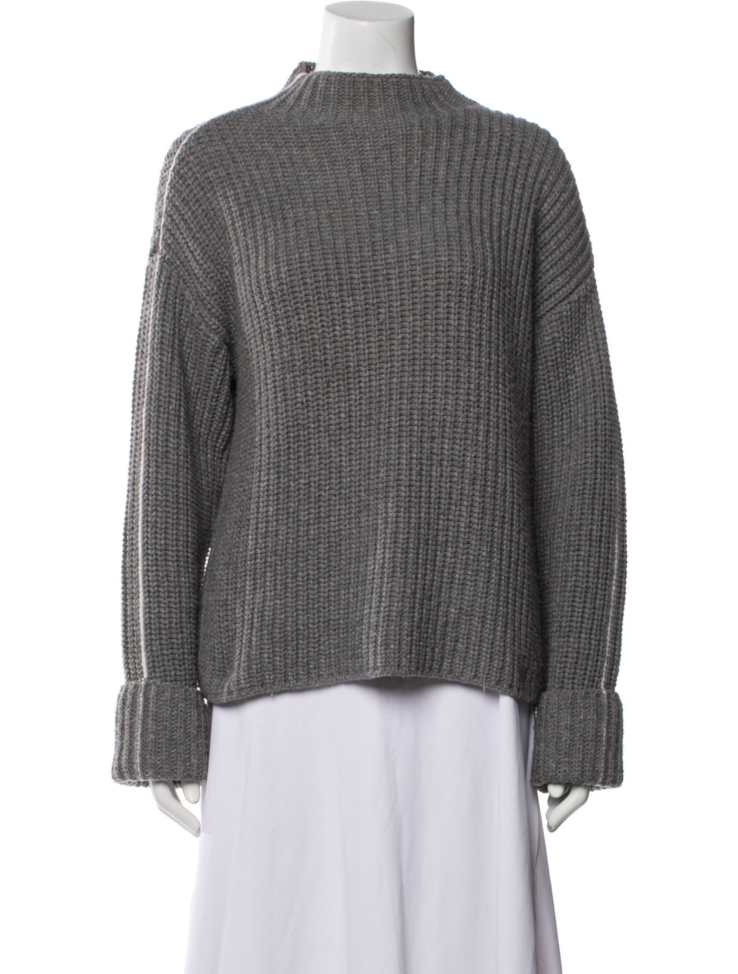 ATM Anthony Thomas Melillo Wool Mock Neck Sweater