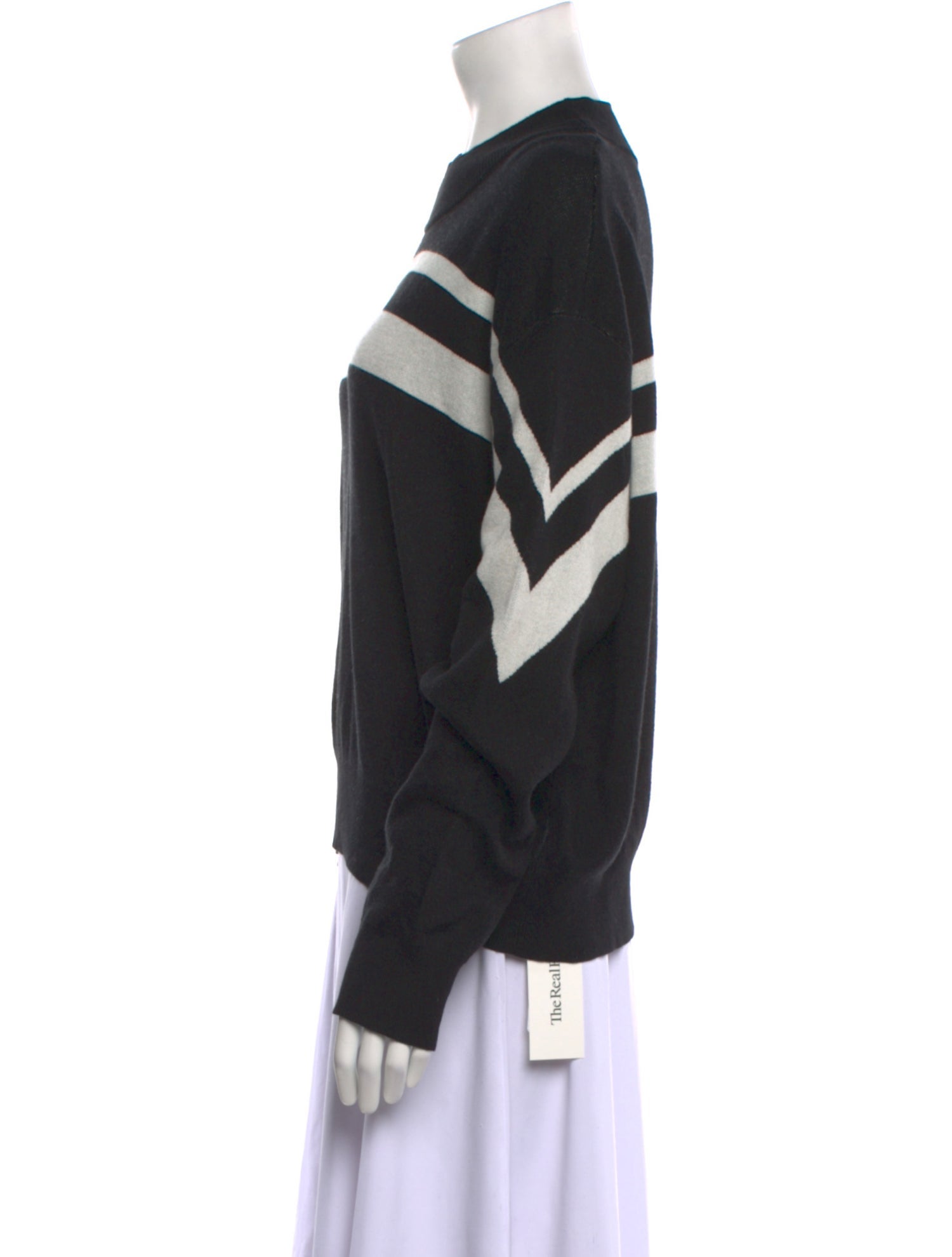 ATM Anthony Thomas Melillo Striped Mock Neck Sweater