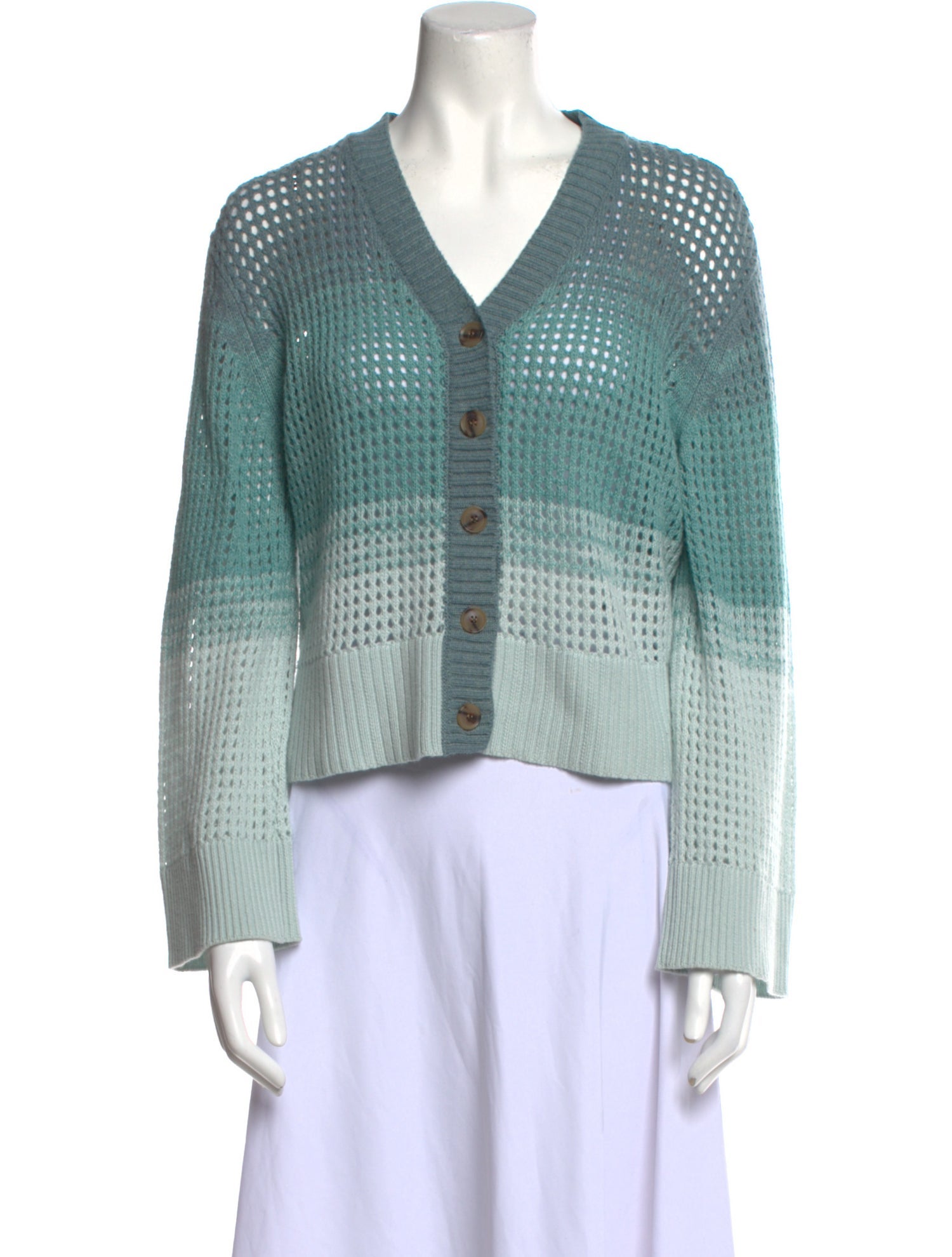 ATM Anthony Thomas Melillo Printed V-Neck Sweater