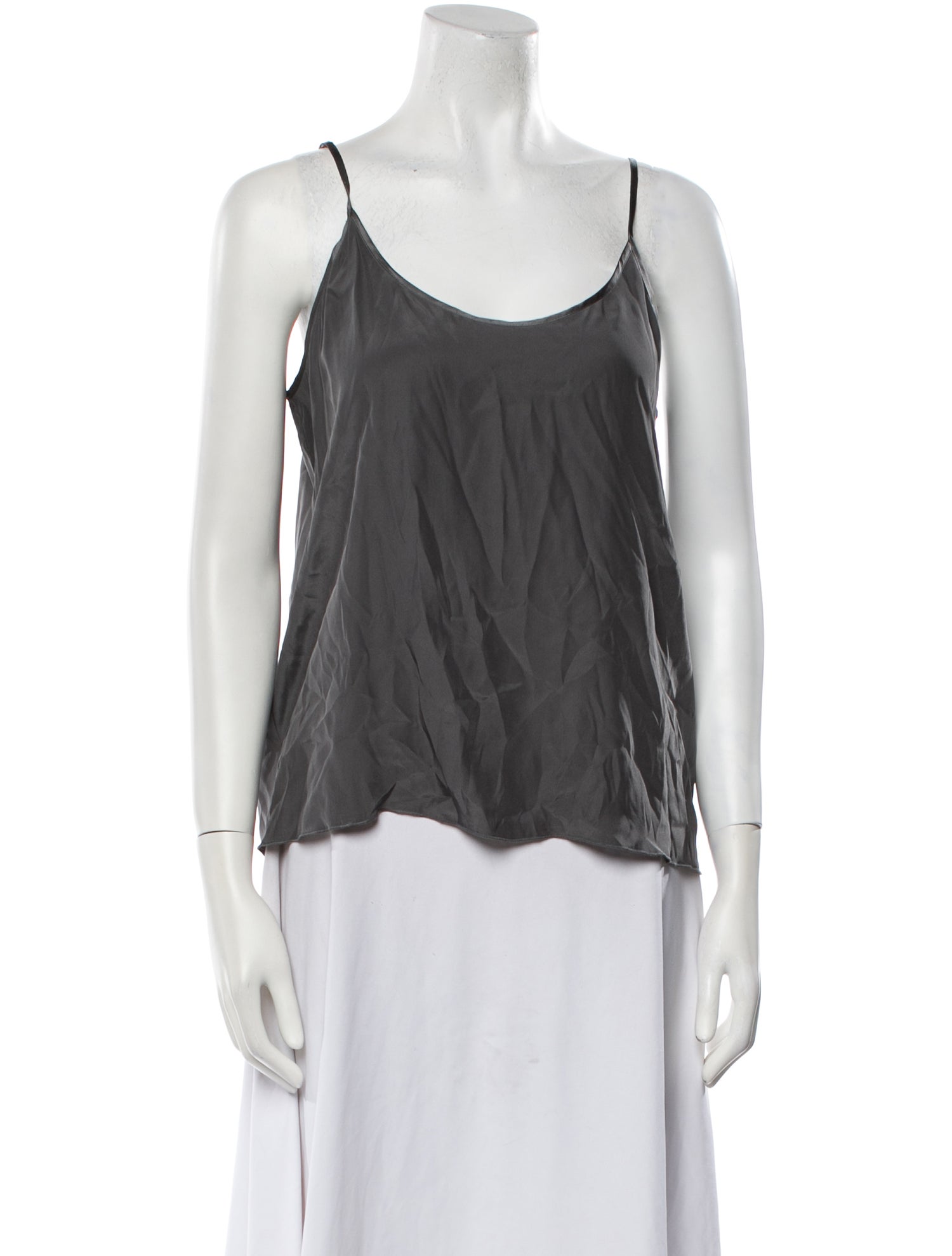ATM Anthony Thomas Melillo Silk Scoop Neck Top