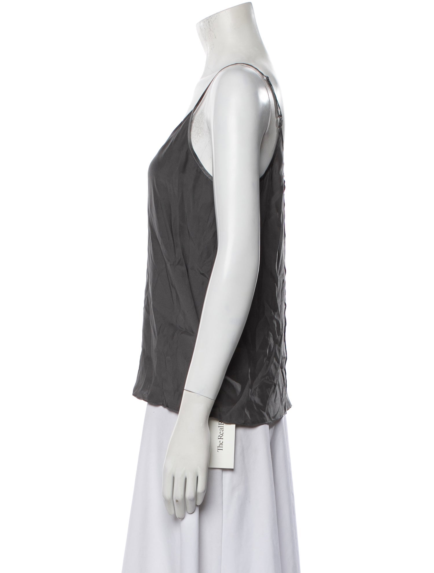 ATM Anthony Thomas Melillo Silk Scoop Neck Top