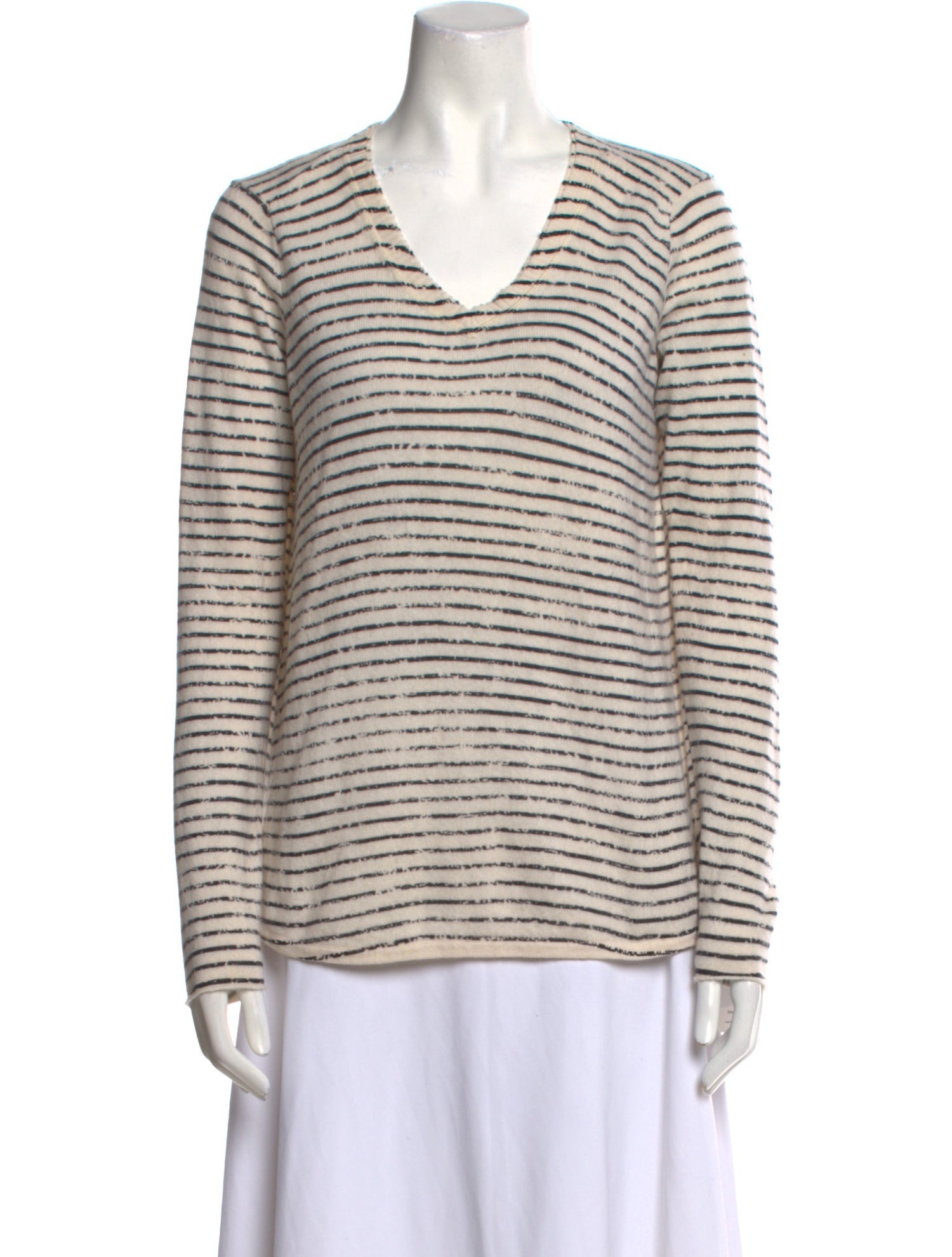 ATM Anthony Thomas Melillo Cashmere Striped Sweater