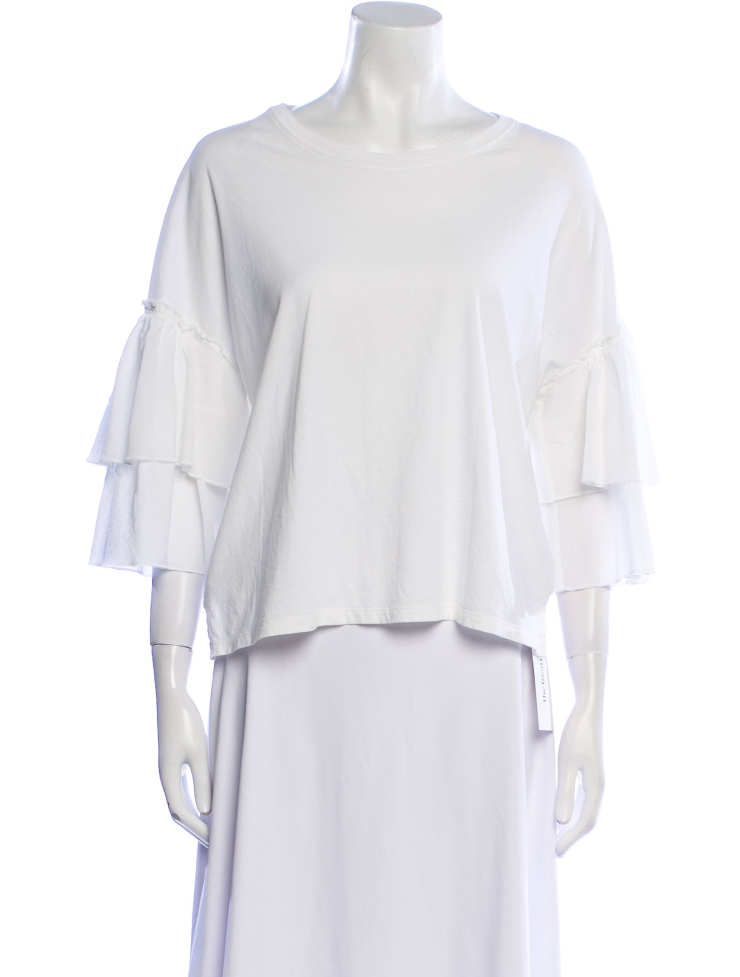 ATM Anthony Thomas Melillo Bateau Neckline Three-Quarter Sleeve Blouse