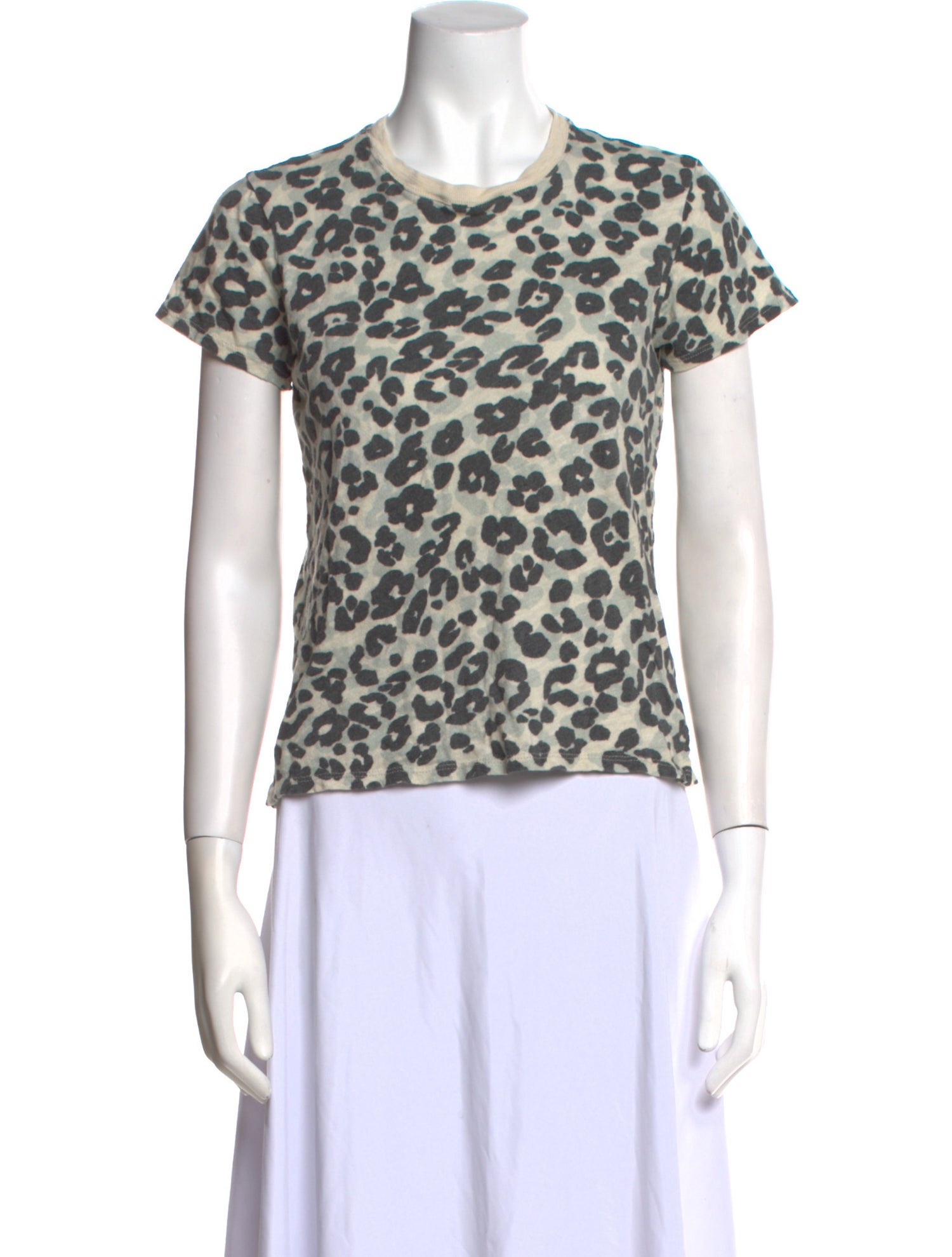 ATM Anthony Thomas Melillo Animal Print Crew Neck T-Shirt