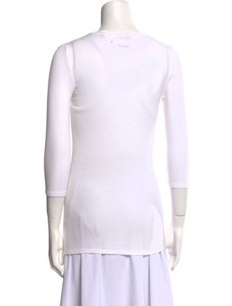 ATM Anthony Thomas Melillo Scoop Neck Three-Quarter Sleeve Top