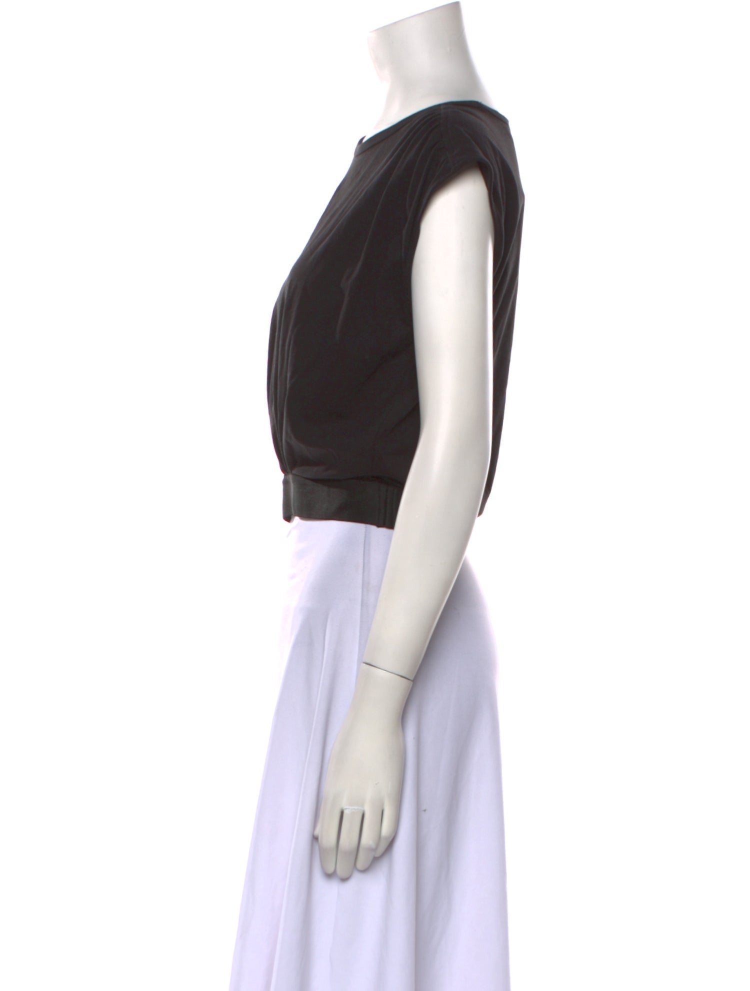 ATM Anthony Thomas Melillo Bateau Neckline Short Sleeve Crop Top w/ Tags