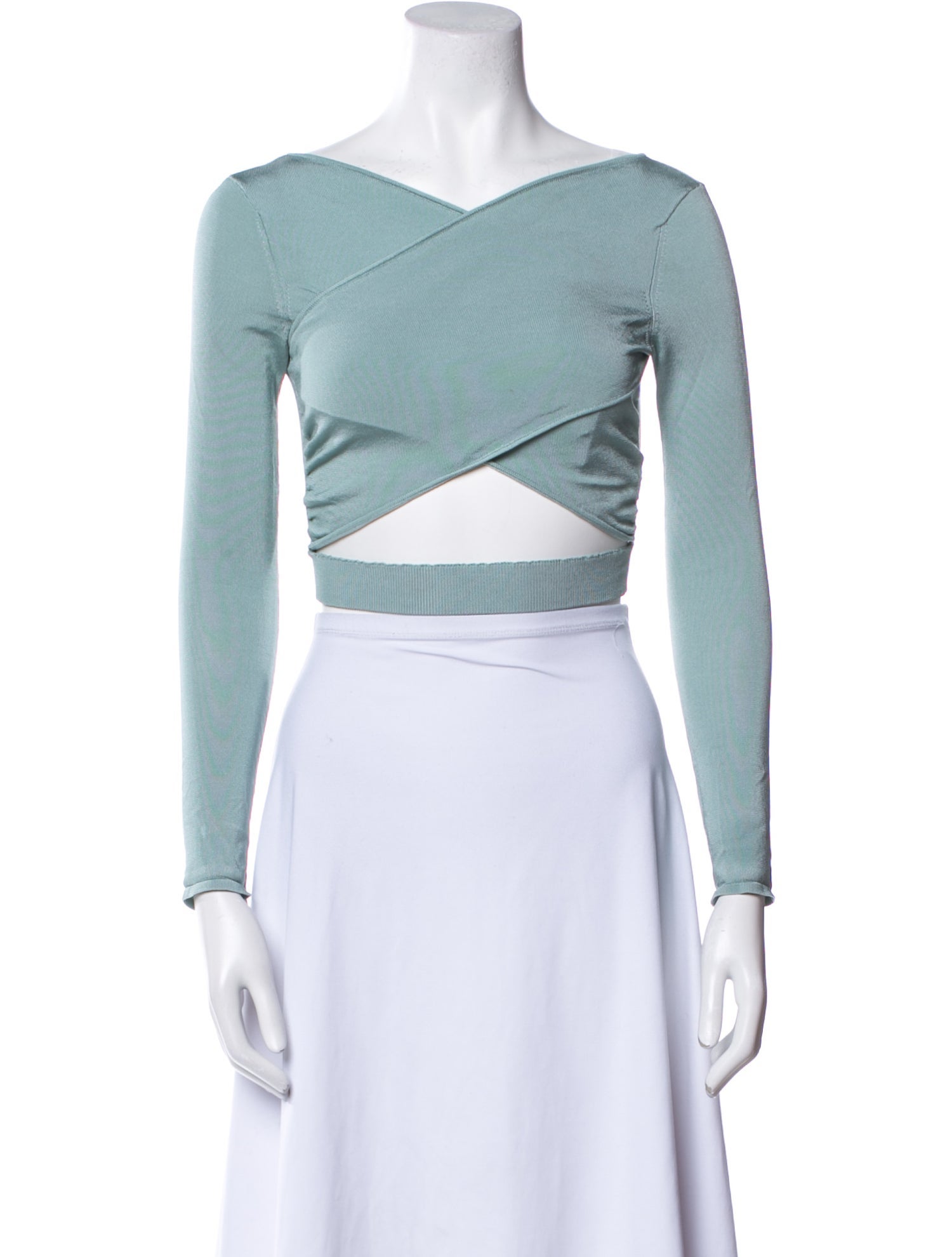 Atoir V-Neck Long Sleeve Crop Top