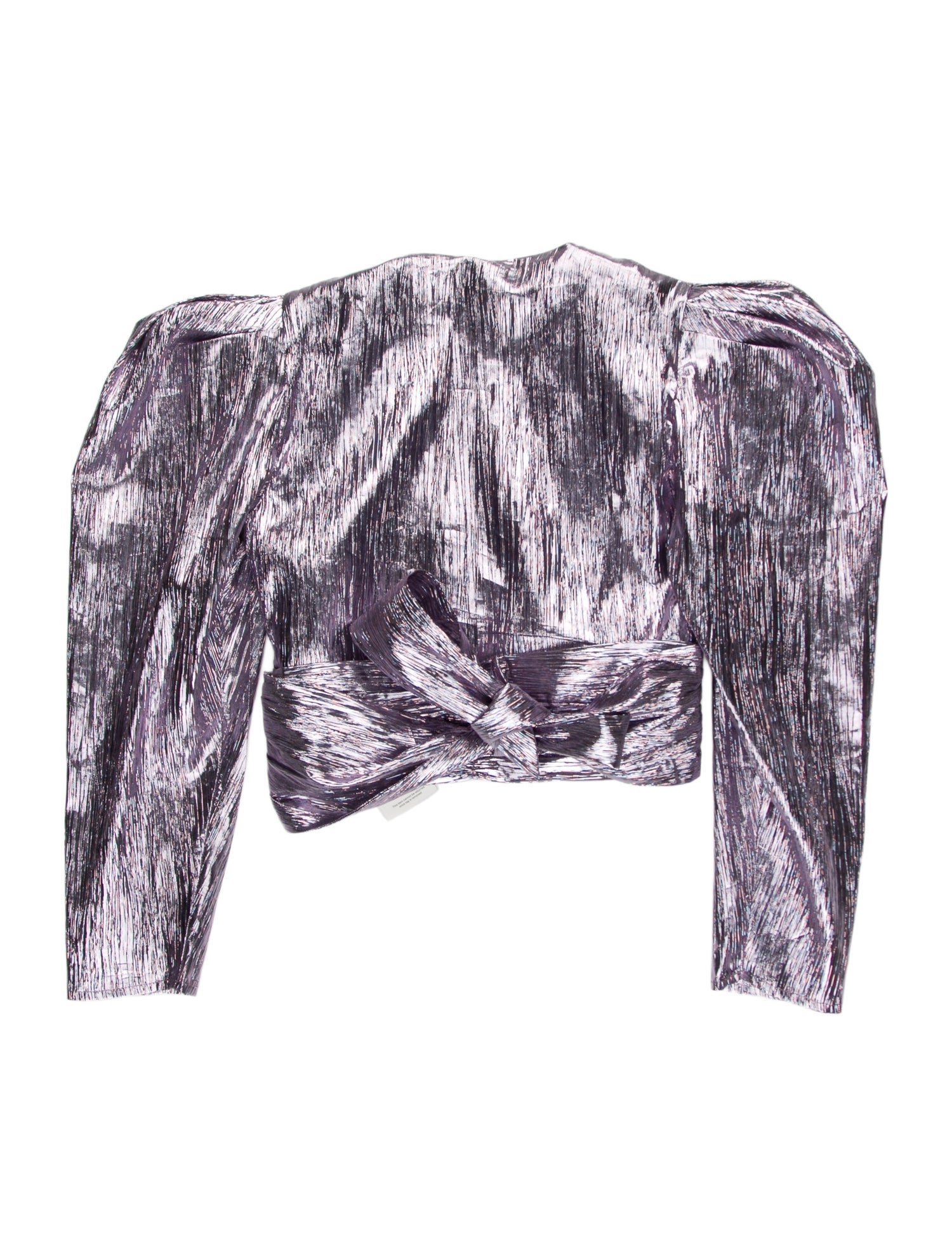 Atoir Strapless Three-Quarter Sleeve Crop Top