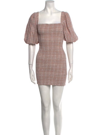 Atoir Plaid Print Mini Dress