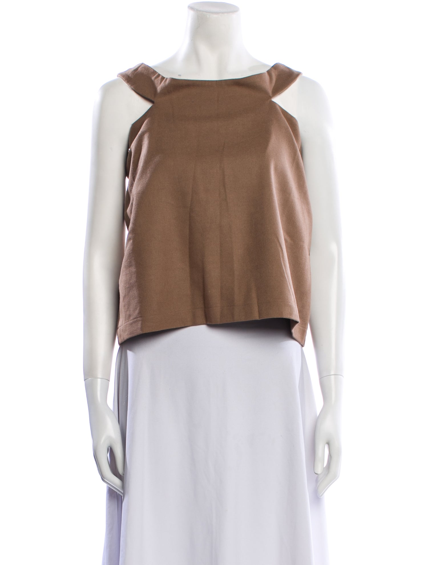 Atoir Bateau Neckline Sleeveless Crop Top