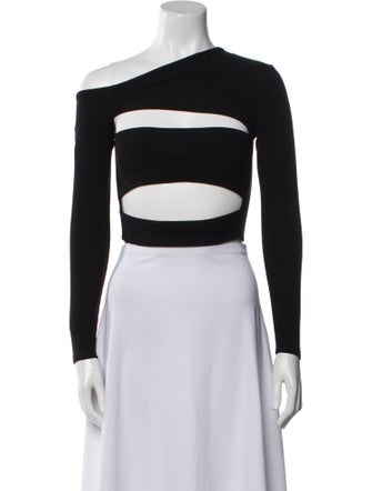Atoir One-Shoulder Long Sleeve Crop Top
