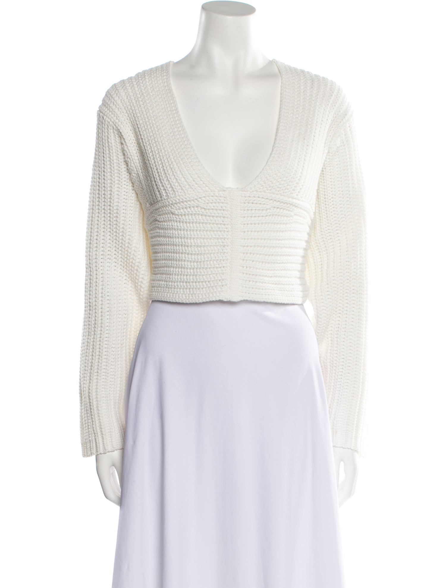 Atoir V-Neck Long Sleeve Crop Top