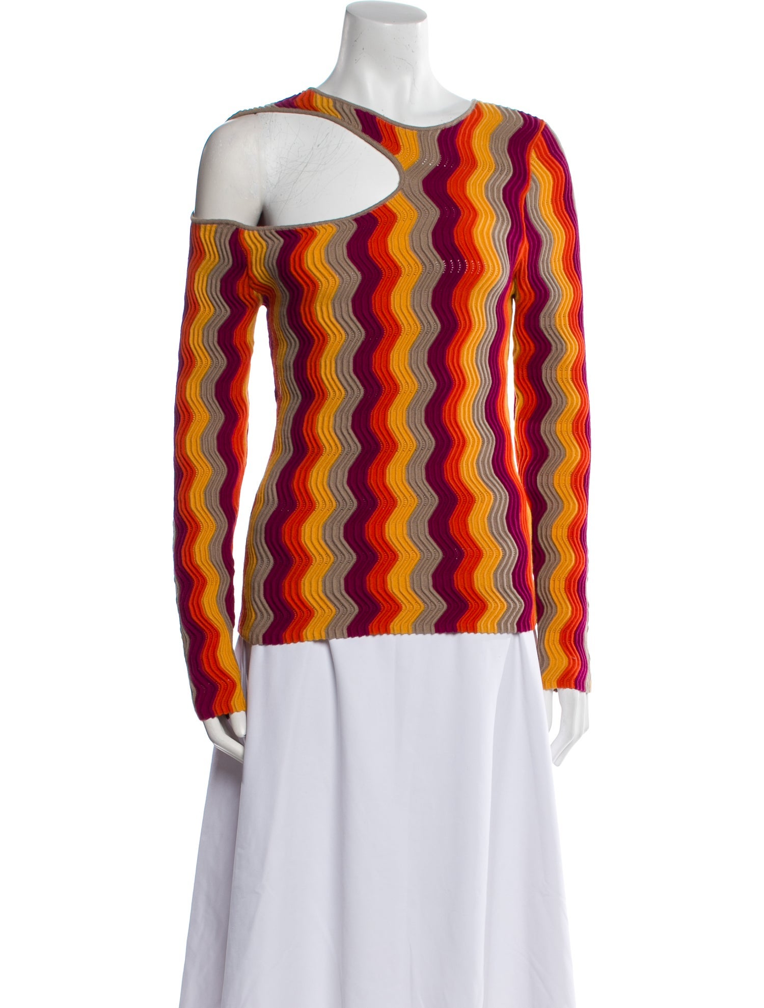 Atoir Printed One-Shoulder Blouse