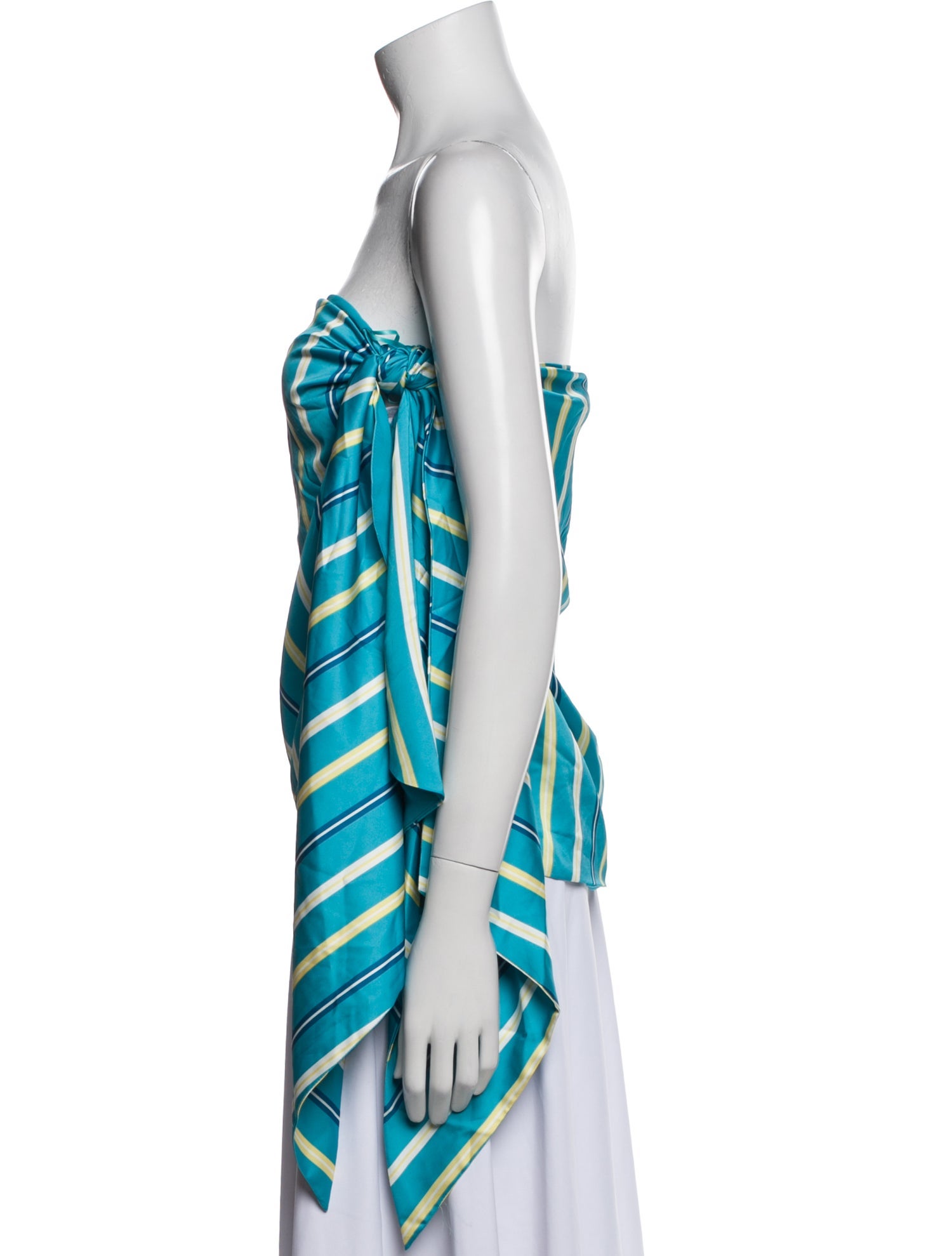 Atoir Striped Strapless Blouse