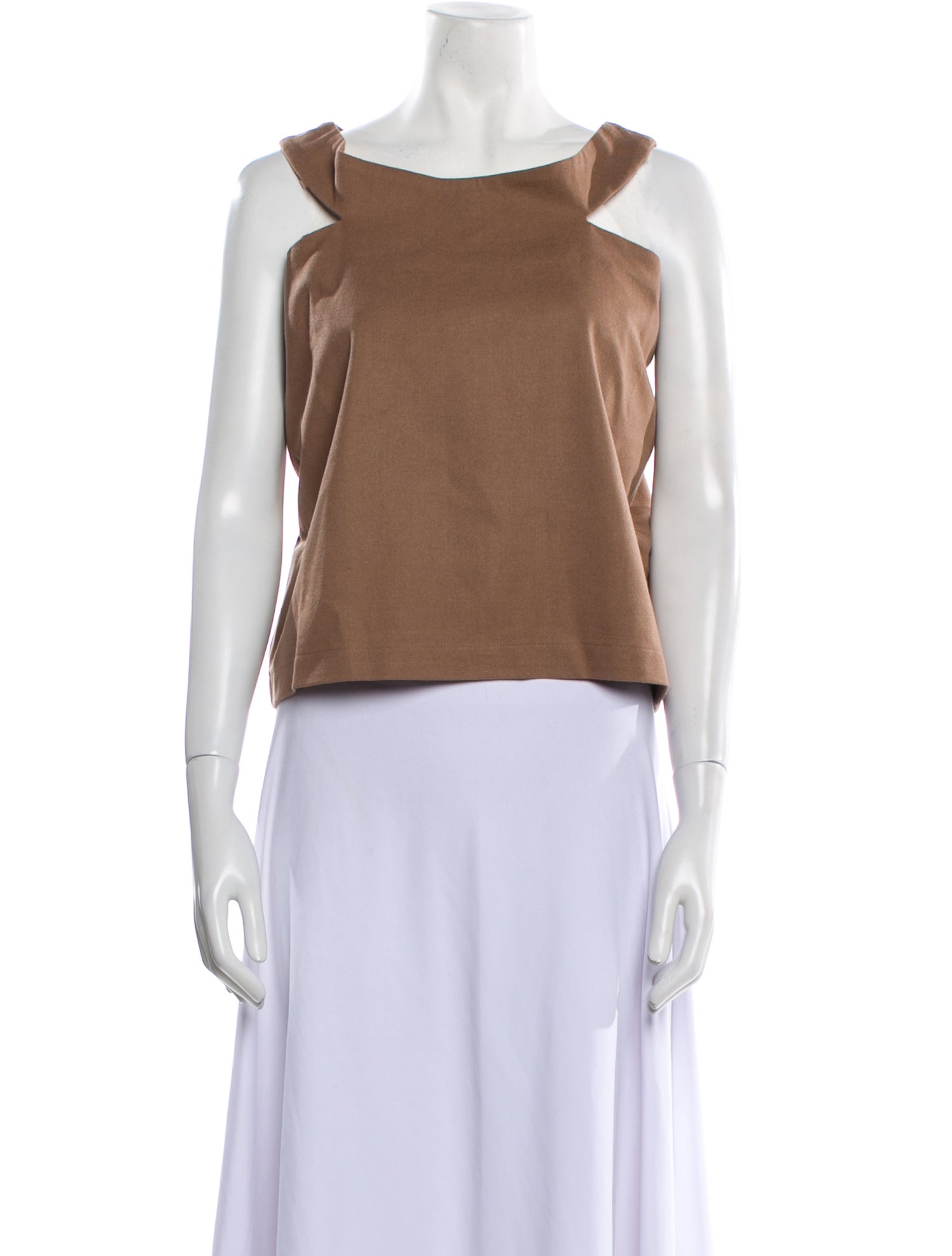 Atoir Bateau Neckline Sleeveless Crop Top