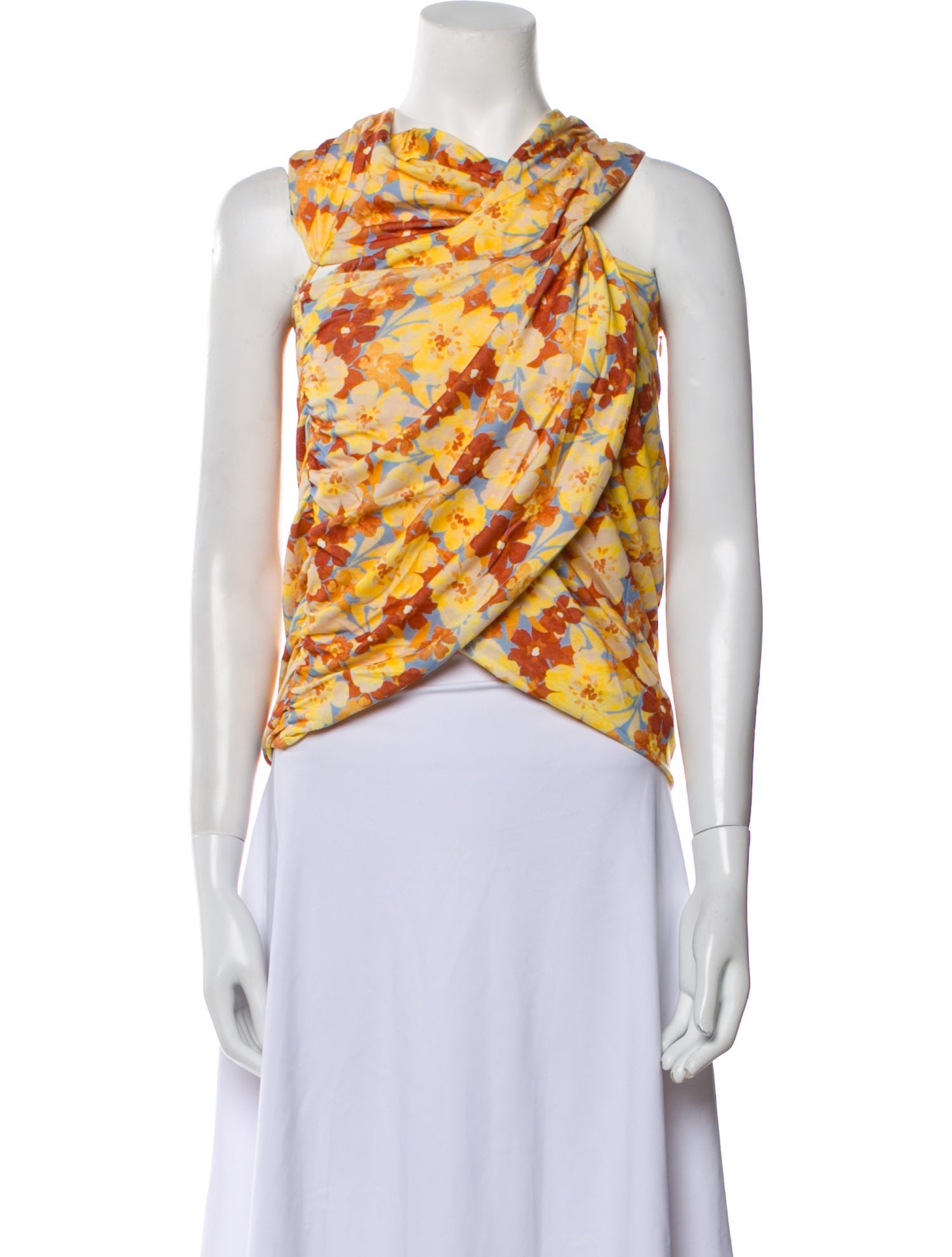 Atoir Printed Cowl Neck Crop Top w/ Tags