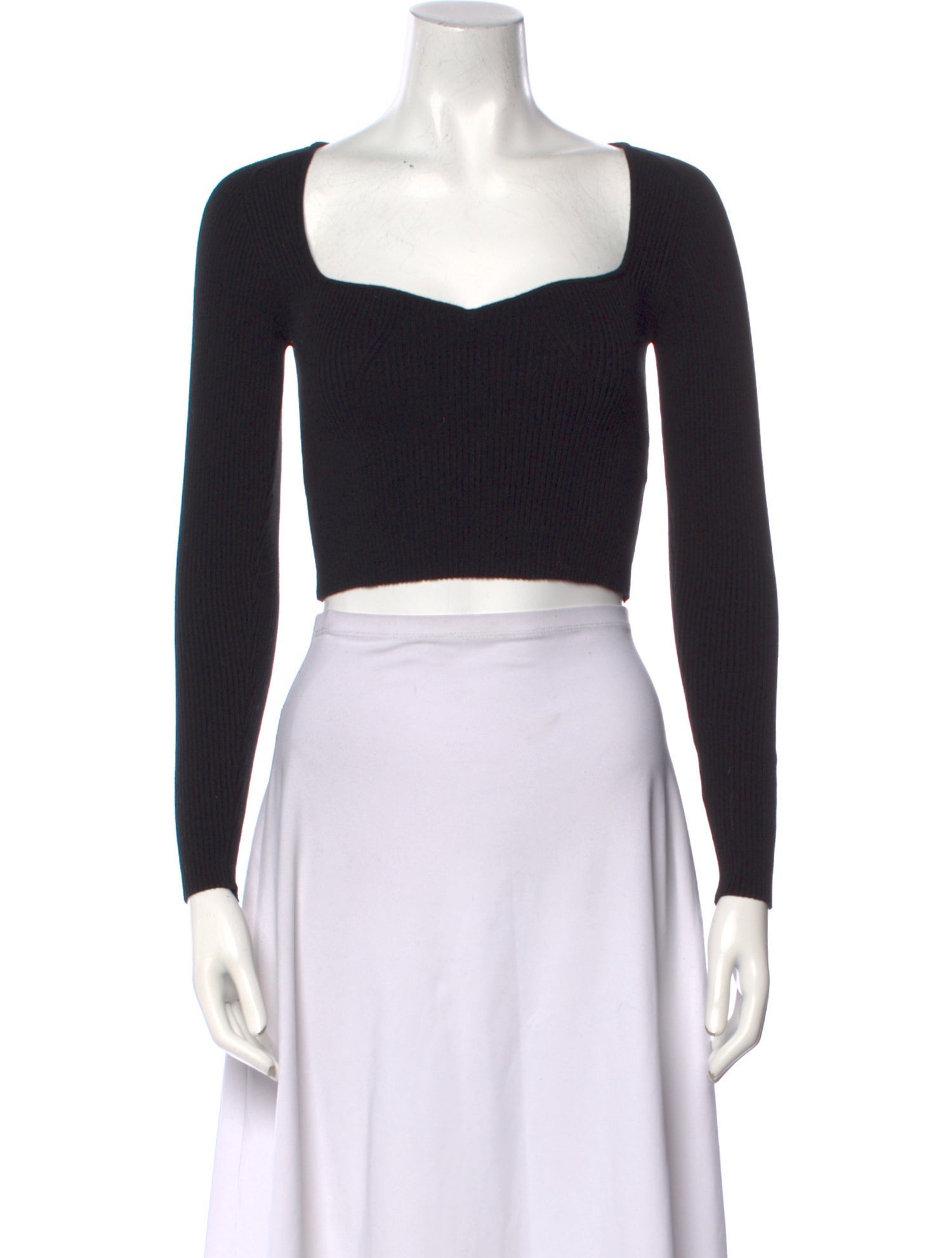 Atoir Square Neckline Long Sleeve Crop Top