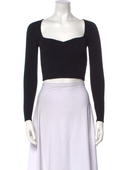 Atoir Square Neckline Long Sleeve Crop Top