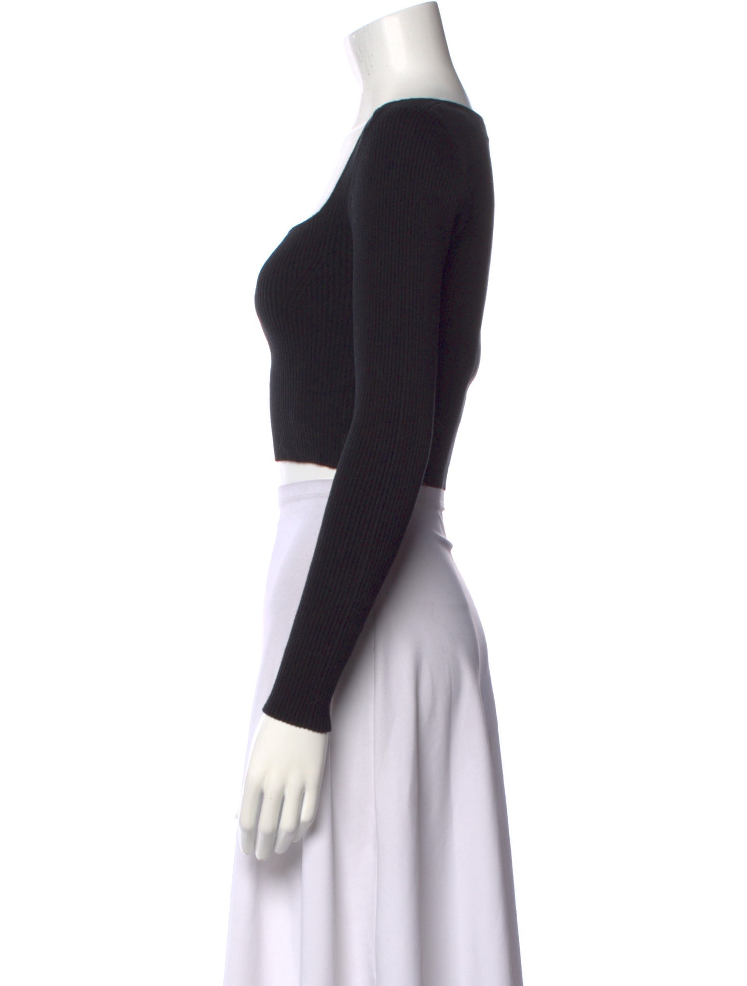 Atoir Square Neckline Long Sleeve Crop Top