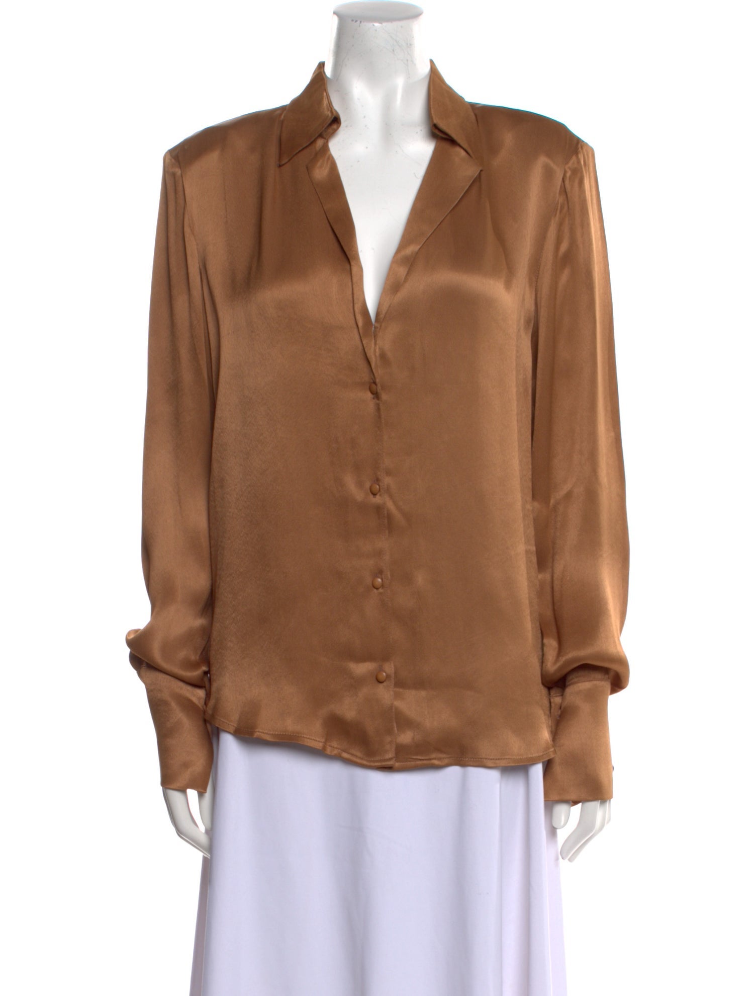 Atoir V-Neck Long Sleeve Button-Up Top