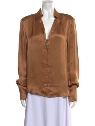 Atoir V-Neck Long Sleeve Button-Up Top