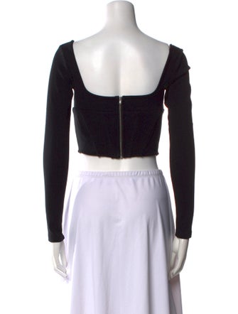 Atoir Square Neckline Long Sleeve Crop Top